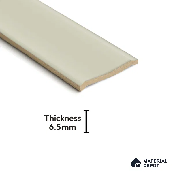 Subway Wall Tile TL 04962 Reflectos Olive Grigio 12 x 3 inch Ceramic Glossy Finish - 6.5 mm | Suitable for Highlighter Walls, Foyer, Bathroom, Kitchen Wall & Backsplashes