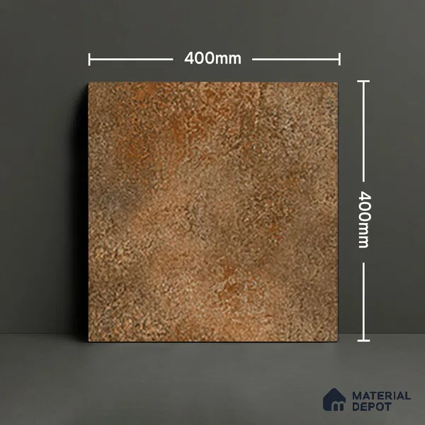 Parking Floor Tile TL 07566 Bronzed Earth | 16 x 16 inch | Anti Skid Matte Finish Heavy Duty Vitrified Tile - 12 mm | Suitable For High Traffic Areas, Bathroom, Balcony | Pattern Alignment May Vary | 2-3 mm Spacer is Mandatory