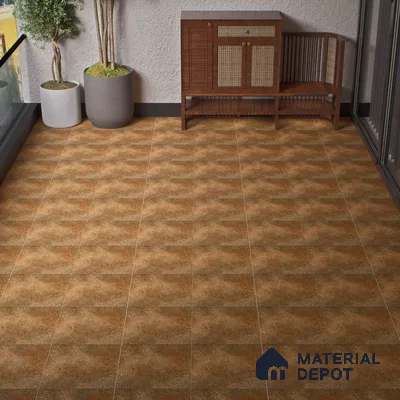 Parking Floor Tile TL 07566 Bronzed Earth | 16 x 16 inch | Anti Skid Matte Finish Heavy Duty Vitrified Tile - 12 mm | Suitable For High Traffic Areas, Bathroom, Balcony | Pattern Alignment May Vary | 2-3 mm Spacer is Mandatory