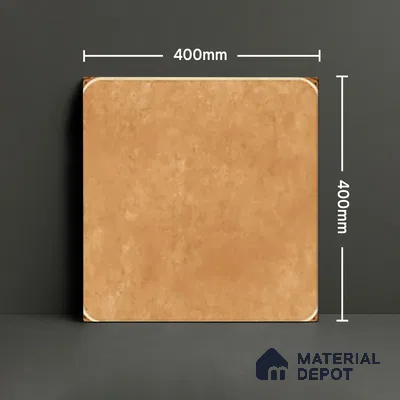 Budget Friendly Plain Look Value for Money Parking Brown Floor Tile 16 x 16 inch | TL 00600 | Vitrified Matte Finish Tile - 12 mm | Suitable For Parking, Bathroom, Balcony & Terrace | Pattern Alignment May Vary | 2-3 mm Spacer is Mandatory