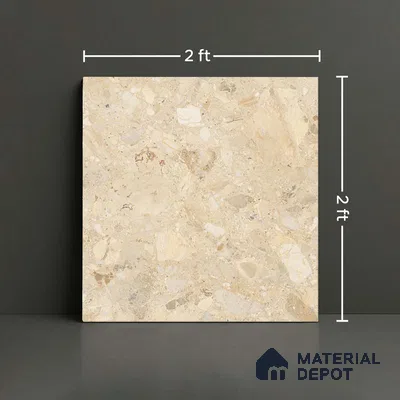 TL 02927 Brown 2 ft x 2 ft Glossy Finish Vitrified Floor & Wall Tile - 9.5 mm