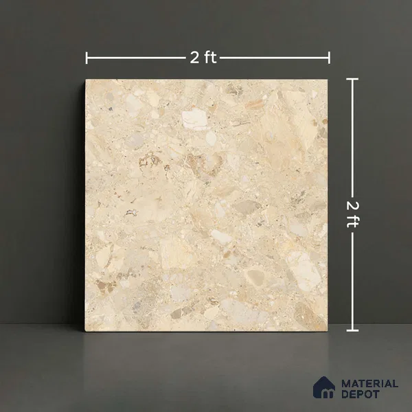 TL 02927 Brown 2 ft x 2 ft Glossy Finish Vitrified Floor & Wall Tile - 9.5 mm