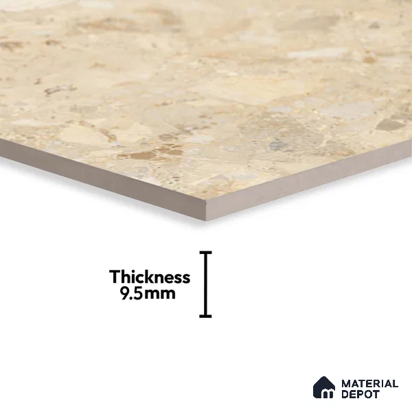 TL 02927 Brown 2 ft x 2 ft Glossy Finish Vitrified Floor & Wall Tile - 9.5 mm