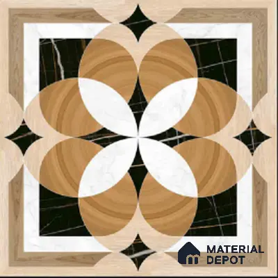 TL 00447 Brown 2 ft x 2 ft Matte Finish Digital Porcelain Floor & Wall Tile - 9.5 mm | Please Expect a Slight Variation of Pattern