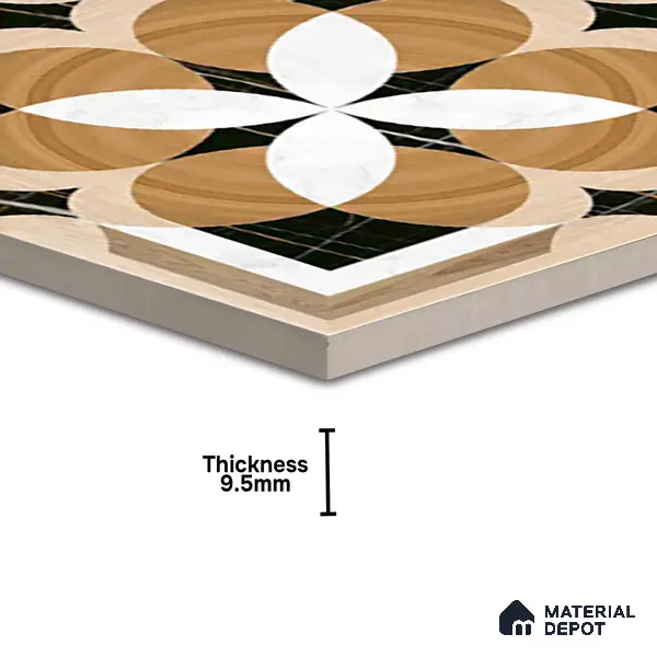 TL 00447 Brown 2 ft x 2 ft Matte Finish Digital Porcelain Floor & Wall Tile - 9.5 mm | Please Expect a Slight Variation of Pattern