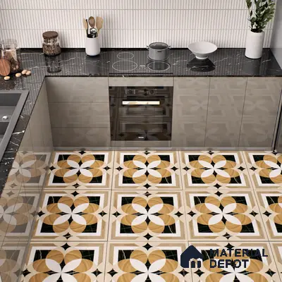 TL 00447 Brown 2 ft x 2 ft Matte Finish Digital Porcelain Floor & Wall Tile - 9.5 mm | Please Expect a Slight Variation of Pattern