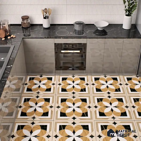 TL 00447 Brown 2 ft x 2 ft Matte Finish Digital Porcelain Floor & Wall Tile - 9.5 mm | Please Expect a Slight Variation of Pattern