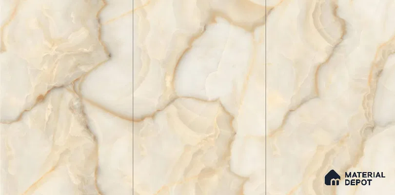 TL 00353 Brown 6 ft x 4 ft Glossy Finish Endless Vitrified Wall & Floor Tile - 9 mm | Adhesive and Spacers Must be Used During Installation