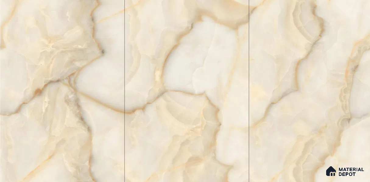 TL 00353 Brown 6 ft x 4 ft Glossy Finish Endless Vitrified Wall & Floor Tile - 9 mm | Adhesive and Spacers Must be Used During Installation