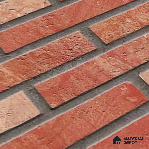 Brick Wall Tile TL 06580 B Manhattan Azul-1 2 ft x 1 ft Ceramic Matte Finish - 9 mm | Suitable for Balcony, Foyer, Elevation, Courtyard