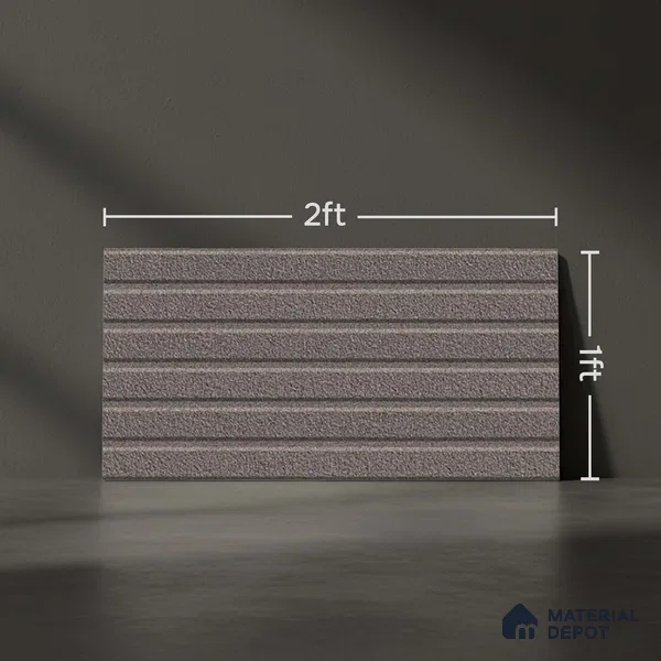 Highlighter Wall Tile TL 06483 B Coliseum Griss Liner 2 ft x 1 ft Matte Finish Ceramic Tile - 8 mm | Suitable for Kitchen Backsplash, Bathroom & Basin Accent