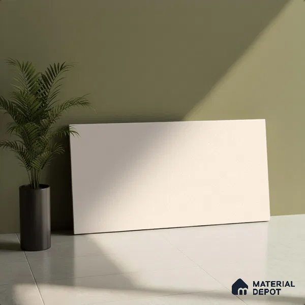 Plain Wall Tile TL 06483 D Coliseum Beige Liner 2 ft x 1 ft Matte Finish Ceramic Tile - 8 mm | Suitable For Kitchen & Bathroom