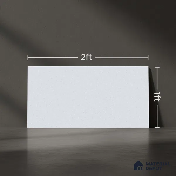 Stone Wall Tile TL 06483 E Coliseum Silver 2 ft x 1 ft Ceramic Matte Finish - 8 mm | Suitable for Living Room, Kitchen & Bathroom