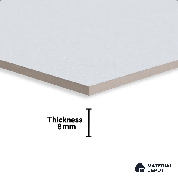 Stone Wall Tile TL 06483 E Coliseum Silver 2 ft x 1 ft Ceramic Matte Finish - 8 mm | Suitable for Living Room, Kitchen & Bathroom