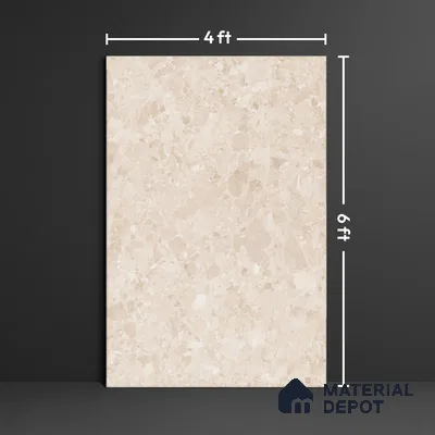 Marble Look Tile TL 09711 6 ft x 4 ft Glossy Finish Vitrified Tile - 15 mm | Adhesive and Spacers Must be Used During Installation
