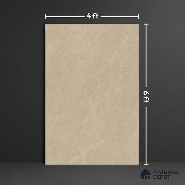 Marble Look Tile TL 08835 6 ft x 4 ft Glossy Finish Vitrified Tile - 9 mm | Adhesive and Spacers Must be Used During Installation