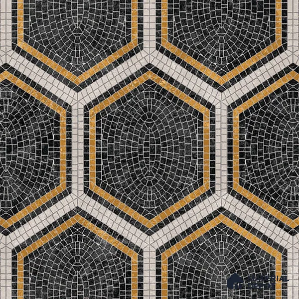 Hexagonal Floor & Wall Tile TL 06600 C 2 ft x 2 ft Vitrified Matte Finish Tile - 9 mm | Ideal for Living Room, Bedroom, Bathroom