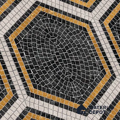 Hexagonal Floor & Wall Tile TL 06600 C  2 ft x 2 ft  Vitrified Matte Finish Tile - 9 mm | Ideal for Living Room, Bedroom, Bathroom