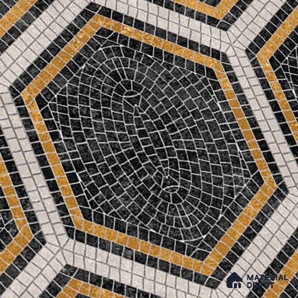 Hexagonal Floor & Wall Tile TL 06600 C 2 ft x 2 ft Vitrified Matte Finish Tile - 9 mm | Ideal for Living Room, Bedroom, Bathroom