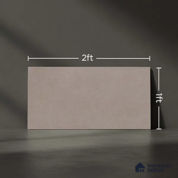 Plain Wall Tile TL 06530 C Berlin Griss 2 ft x 1 ft Ceramic Matte Finish - 8 mm | Suitable for Living Room, Kitchen & Bathroom