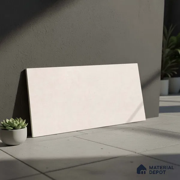 Plain Wall Tile TL 06530 I Berlin Blanco 2 ft x 1 ft Ceramic Matte Finish - 8 mm | Suitable for Living Room, Kitchen & Bathroom (Sample)