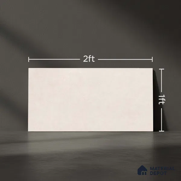 Plain Wall Tile TL 06530 I Berlin Blanco 2 ft x 1 ft Ceramic Matte Finish - 8 mm | Suitable for Living Room, Kitchen & Bathroom (Sample)