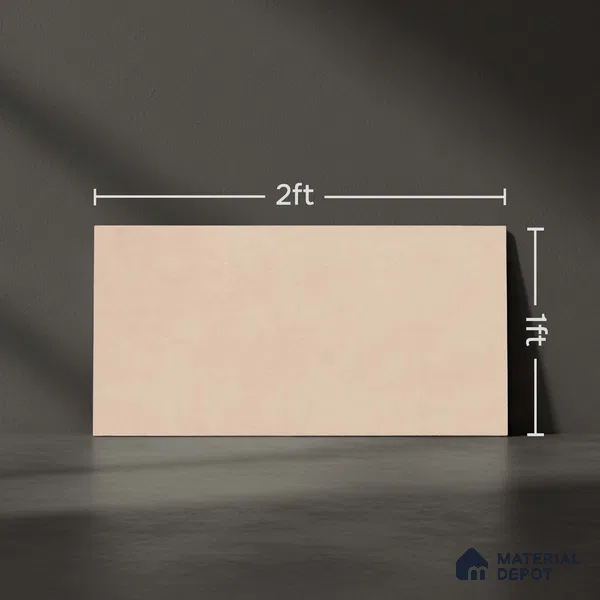 Plain Wall Tile TL 06530 L Berlin Beige 2 ft x 1 ft Ceramic Matte Finish - 8 mm | Suitable for Living Room, Kitchen & Bathroom (Sample)