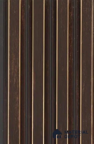 Mahogany Brown Wooden Louver PN 02716 I 9.5 ft x 4.6 inch Charcoal Panel - 10 mm | Suitable for Feature Wall, TV Unit & Living Room | Width is Subjected to 5% Variation
