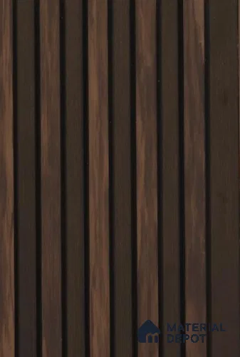 Dark Chocolate Wooden Louver PN 02717 8 ft x 4.6 inch Charcoal Panel - 10 mm | Suitable for Feature Wall, TV Unit & Living Room | Width is Subjected to 5% Variation