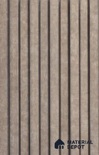 Taupe Gray Wooden Louver PN 02717 B 8 ft x 4.6 inch Charcoal Panel - 10 mm | Suitable for Feature Wall, TV Unit & Living Room | Width is Subjected to 5% Variation