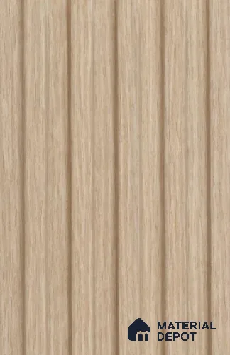 Wood Beige Wooden Louver PN 02717 C 8 ft x 4.6 inch Charcoal Panel - 10 mm | Suitable for Feature Wall, TV Unit & Living Room | Width is Subjected to 5% Variation