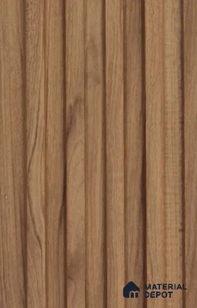 Earthy Brown Wooden Louver PN 02717 G 8 ft x 4.6 inch Charcoal Panel - 10 mm | Suitable for Feature Wall, TV Unit & Living Room | Width is Subjected to 5% Variation