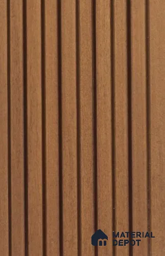 Warm Walnut Wooden Louver PN 02717 I 8 ft x 4.6 inch Charcoal Panel - 10 mm | Suitable for Feature Wall, TV Unit & Living Room | Width is Subjected to 5% Variation