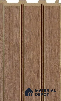 Rustic Oak Wooden Louver PN 02712 C 8 ft x 4.7 inch Charcoal Panel - 12 mm | Suitable for Feature Wall, TV Unit & Living Room | Width is Subjected to 5% Variation