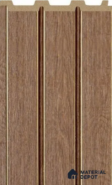 Rustic Oak Wooden Louver PN 02712 C 8 ft x 4.7 inch Charcoal Panel - 12 mm | Suitable for Feature Wall, TV Unit & Living Room | Width is Subjected to 5% Variation