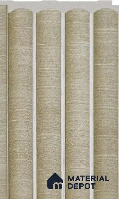 Linen Beige Patterned Louver PN 02713 H 9.5 ft x 4.7 inch Charcoal Panel - 12 mm | Suitable for Feature Wall, TV Unit & Living Room | Width is Subjected to 5% Variation