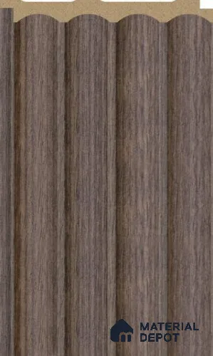 Aged Walnut Patterned Louver PN 02713 D 8 ft x 4.7 inch Charcoal Panel - 12 mm | Suitable for Feature Wall, TV Unit & Living Room | Width is Subjected to 5% Variation