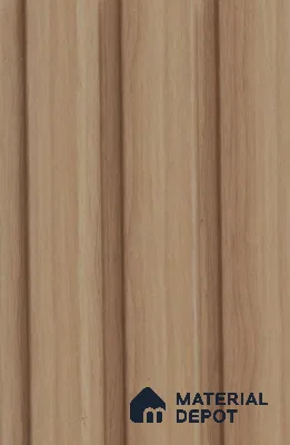 Wood Brown Wooden Louver PN 02718 C 8 ft x 4.7 inch Charcoal Panel - 12 mm | Suitable for Feature Wall, TV Unit & Living Room | Width is Subjected to 5% Variation