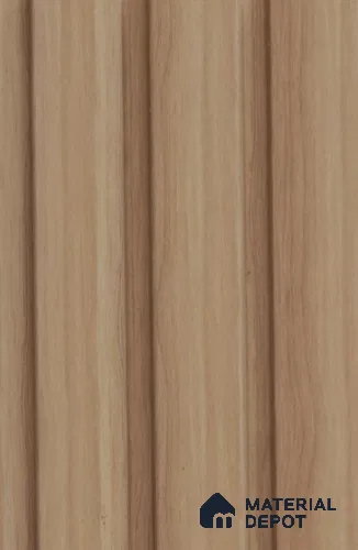 Wood Brown Wooden Louver PN 02718 C 8 ft x 4.7 inch Charcoal Panel - 12 mm | Suitable for Feature Wall, TV Unit & Living Room | Width is Subjected to 5% Variation