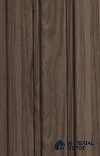 Dark Walnut Wooden Louver PN 02718 I 8 ft x 4.7 inch Charcoal Panel - 12 mm | Suitable for Feature Wall, TV Unit & Living Room | Width is Subjected to 5% Variation