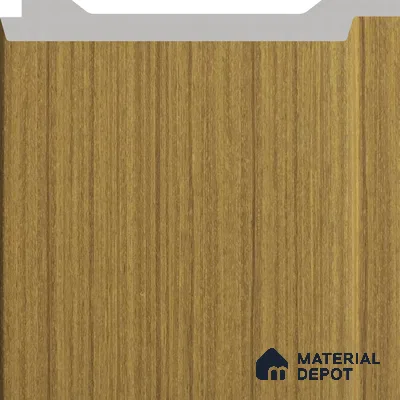 Warm Teak Wooden Louver PN 02735 C 8 ft x 4.8 inch Charcoal Panel - 12 mm | Suitable for Feature Wall, TV Unit & Living Room | Width is Subjected to 5% Variation
