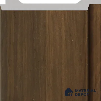 Dark Walnut Wooden Louver PN 02735 L 9.5 ft x 4.8 inch Charcoal Panel - 12 mm | Suitable for Feature Wall, TV Unit & Living Room | Width is Subjected to 5% Variation
