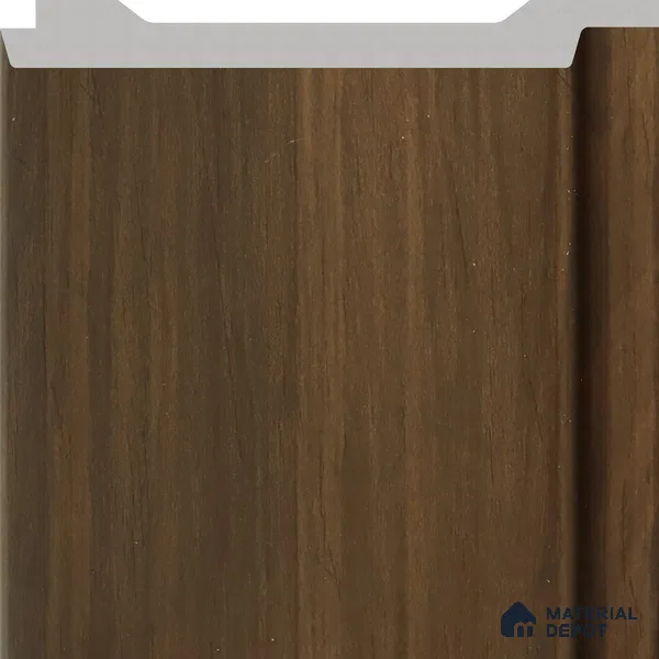 Dark Walnut Wooden Louver PN 02735 L 9.5 ft x 4.8 inch Charcoal Panel - 12 mm | Suitable for Feature Wall, TV Unit & Living Room | Width is Subjected to 5% Variation