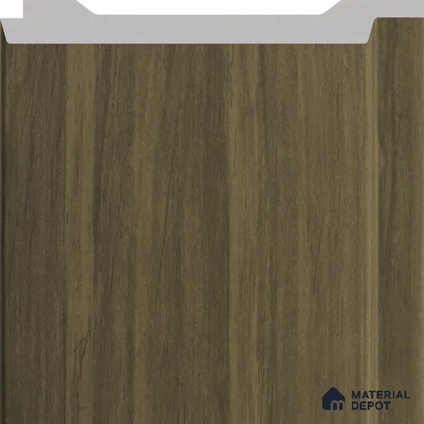 Dark Olive Wooden Louver PN 02735 G 8 ft x 4.8 inch Charcoal Panel - 12 mm | Suitable for Feature Wall, TV Unit & Living Room | Width is Subjected to 5% Variation