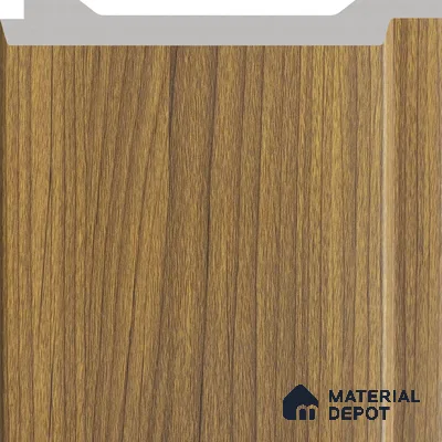 Grain Teak Wooden Louver PN 02735 N 9.5 ft x 4.8 inch Charcoal Panel - 12 mm | Suitable for Feature Wall, TV Unit & Living Room | Width is Subjected to 5% Variation