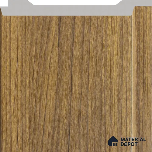 Grain Teak Wooden Louver PN 02735 F 8 ft x 4.8 inch Charcoal Panel - 12 mm | Suitable for Feature Wall, TV Unit & Living Room | Width is Subjected to 5% Variation