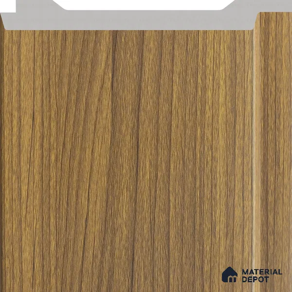 Grain Teak Wooden Louver PN 02735 N 9.5 ft x 4.8 inch Charcoal Panel - 12 mm | Suitable for Feature Wall, TV Unit & Living Room | Width is Subjected to 5% Variation
