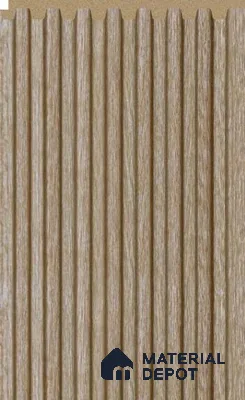 Warm Brown Wooden Louver PN 02715 C 8 ft x 4.8 inch Charcoal Panel - 10 mm | Suitable for Feature Wall, TV Unit & Living Room | Width is Subjected to 5% Variation