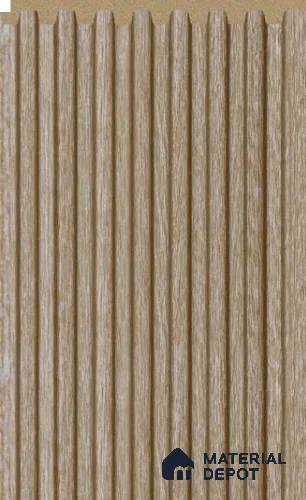 Warm Brown Wooden Louver PN 02715 C 8 ft x 4.8 inch Charcoal Panel - 10 mm | Suitable for Feature Wall, TV Unit & Living Room | Width is Subjected to 5% Variation