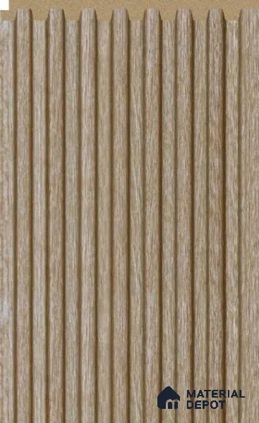 Warm Brown Wooden Louver PN 02715 C 8 ft x 4.8 inch Charcoal Panel - 10 mm | Suitable for Feature Wall, TV Unit & Living Room | Width is Subjected to 5% Variation